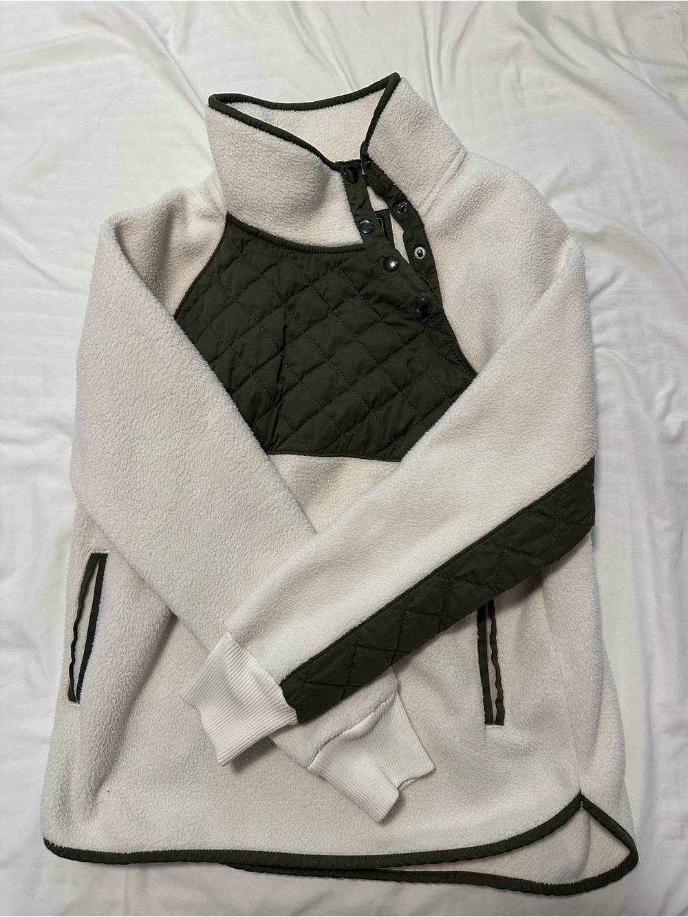 Abercrombie & Fitch Fleece Asymmetrical Snap Jacket Women’s Size S